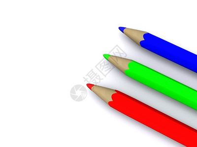 RGB铅笔三维图片