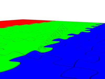 RGB拼图三维图片