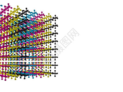 抽象CMYK形状背景3d背景图片