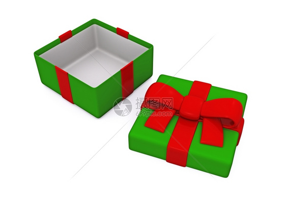 3D打开的礼品盒图片