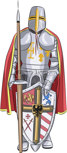 中世纪骑士身穿盔甲图片
