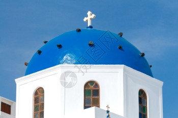 希腊法拉教堂圣托里尼镇传统希腊堂图片