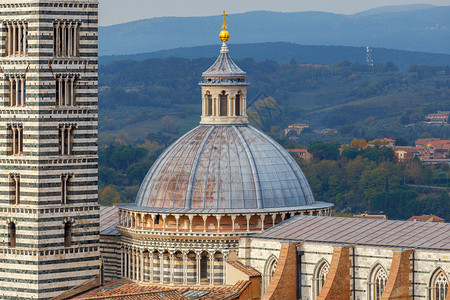 锡耶纳圣母大教堂意利西耶纳教堂圆顶景象意大利西耶纳图片