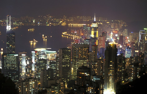 位于南部亚洲的香港市中心图片
