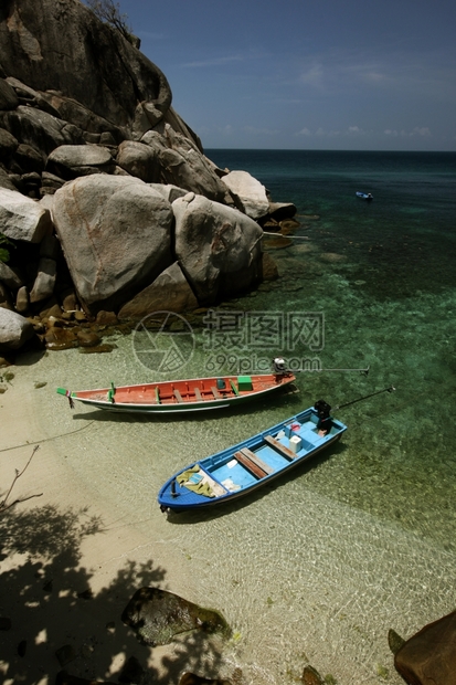 东南亚泰国部湾高涛岛的济达江角海滩图片