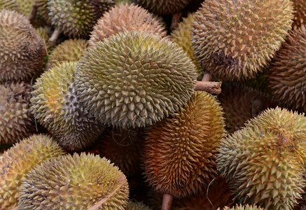 泰国南部东亚普吉岛市日Durian水果市场xA图片