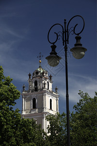 古城维尔纽斯镇立陶宛波罗的海州教堂和约翰尼斯图片
