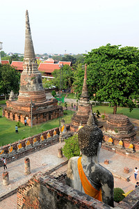 东南亚泰国曼谷北部大城府的瓦依柴孟高寺图片