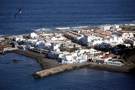 大西洋中班牙加那利岛的内韦斯港村图片
