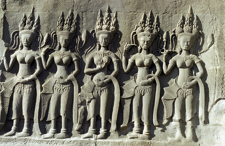 在东南方坎波迪亚的Siemriep镇的Angkorwat寺庙图片