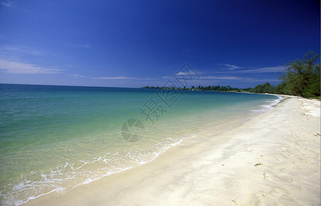 西哈努克镇海岸滩位于东南方坎波迪亚图片