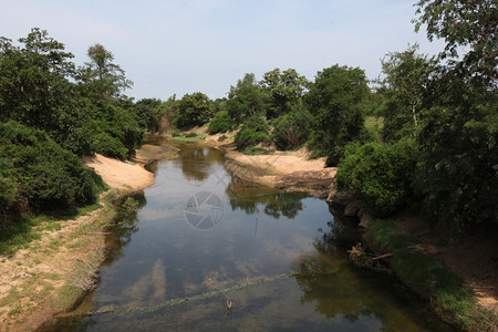 NamDon河或Don河靠近ThamPaFa的ThaFalang村12号公路景观位于Souteastasia的LaoKhammu图片