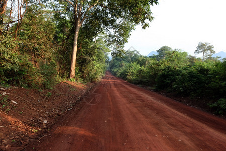 道路12景观中的道路位于Souteastasia老挝Khammuan地区的ThaKhaek镇和MahaxaiMai村亚洲老坎蒙地图片