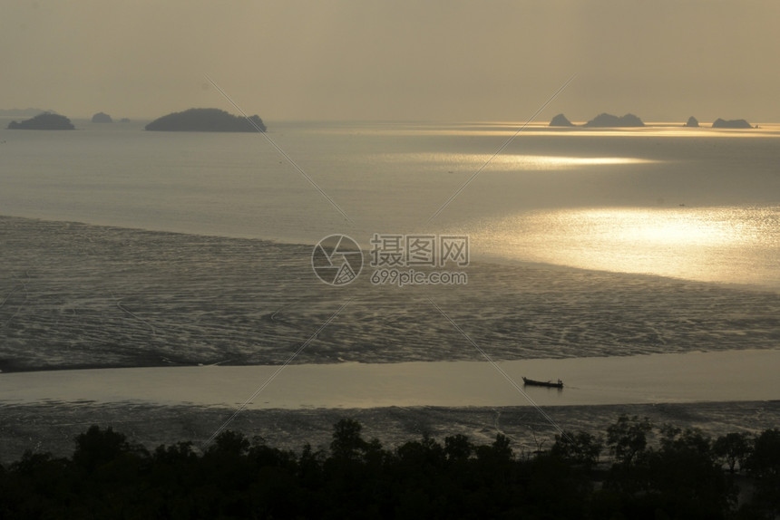 安达曼海附近的群岛风景图象海岸线附近位于缅甸南部的东Myeik市图片