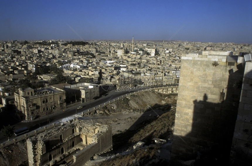 中东部阿勒颇市老城的堡图片