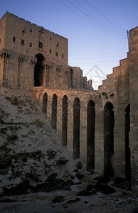 中东部阿勒颇市老城的堡图片