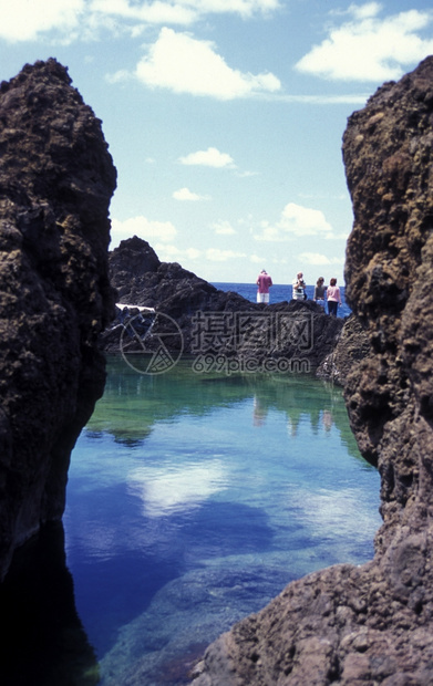 葡萄牙大西洋马德拉岛老城PortoMoniz的风景和海岸图片