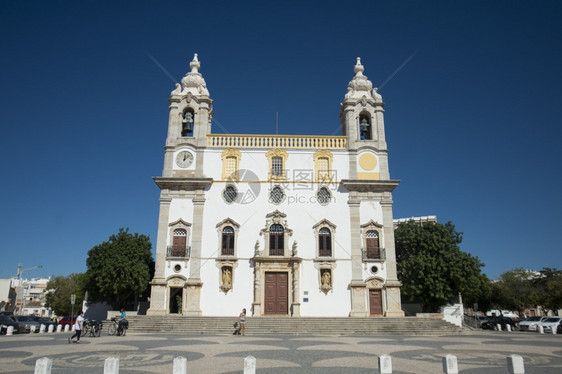 位于欧洲葡萄牙南部东阿尔加维的法罗老城的伊格雷亚多卡莫欧洲葡萄牙ALGARVEFAROIGREJADOCARMO图片