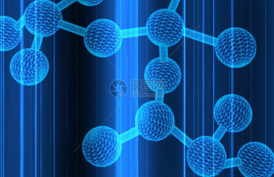 粒子扫描科学与微生物原子接近图片