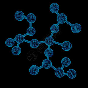 黑色上的分子或基本结构图片