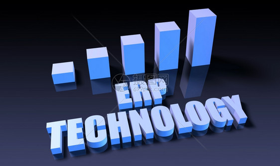 Erp技术3d蓝色和黑3d的ERp技术图表图片