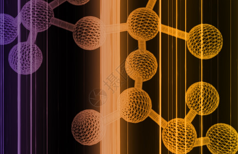 具有原子细胞结构的科学背景图片