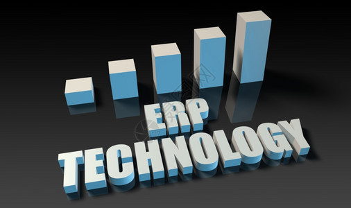 Erp技术图表3d蓝色和黑图片