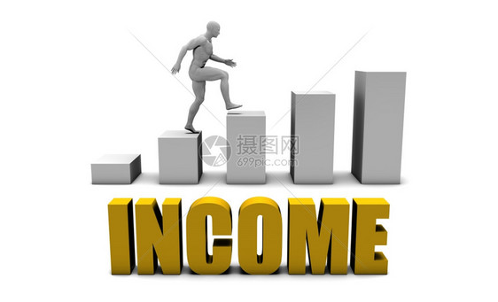 增加你的收入或业务流程作为概念图片