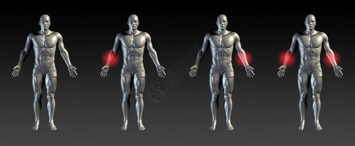 区域系列红光带的前臂伤害背景图片