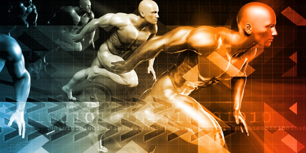 健身技术和体育监测数据概念背景图片