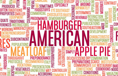 美国食品和烹饪菜单背景与本地食谱美国品菜单图片