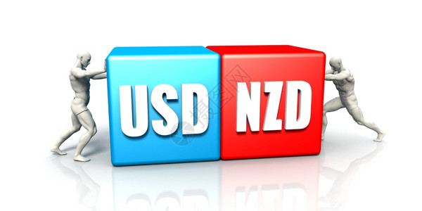 NZD蓝红白背景货币对称战斗图片