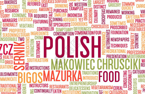 波兰菜和单背景及本地食谱波兰菜单图片