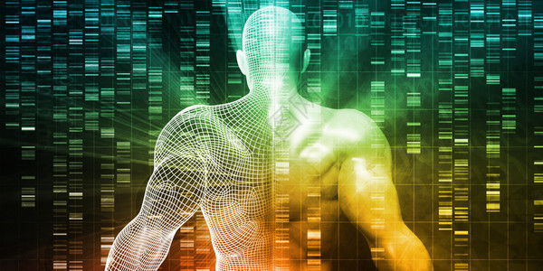 利用DNA基因序列概念进行科学研究背景图片