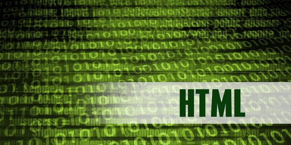 Html具有绿色二进制背景的编码语言图片