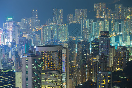 香港夜市峰的风景背景图片