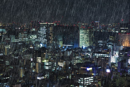 日本东京雨滴图片