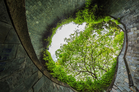 位于新加坡坎宁堡公园地下隧道的过境点图片