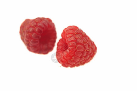 白上孤立的raspberry树莓图片