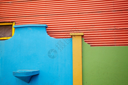 布宜诺斯艾利LaBoca的多彩建筑图片