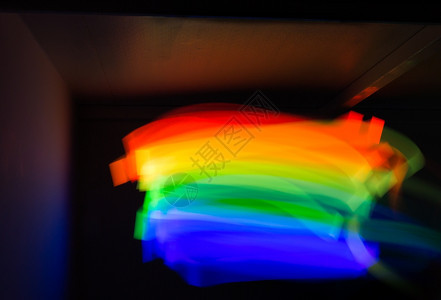 长期照射下的彩虹光抽象形式图片