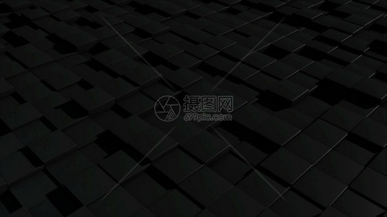 黑色立方表面在运动中黑色立方表面在运动中3D图片