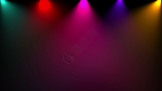 Disco灯光计算机图形不同颜色的3D颜色图片