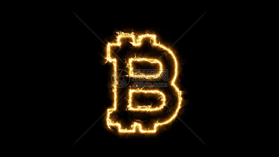 Bitcoin符号比特币的摘要背景3d翻译图片