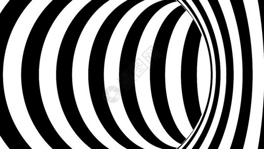 黑白隧道3D解释数字插图图片