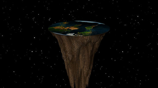 地球平面概念3D形成背景图片