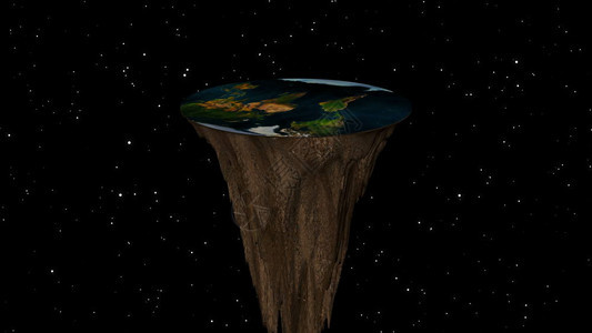 地球平面概念3D形成背景图片