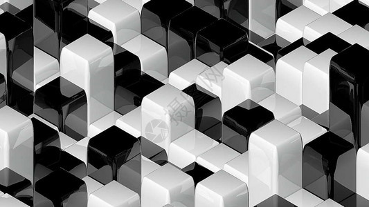 抽象几何反向和白色立方体光学图象计算机生成3D翻背景抽象几何反向和白色立方体现代计算机生成翻背景图片