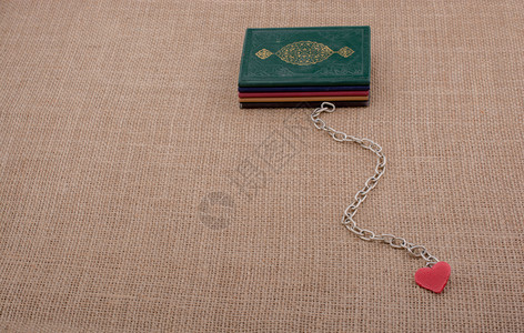 小书挂在心脏上带链的心图片