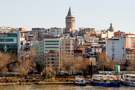 伊斯坦布尔金角的加拉塔景象图片